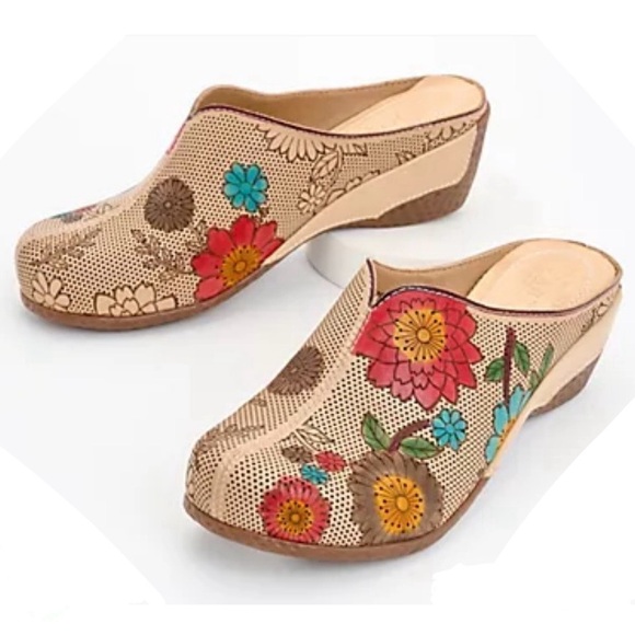 L'artiste Shoes - L'Artiste by Spring Step Leather Clogs Chienti - Size 38